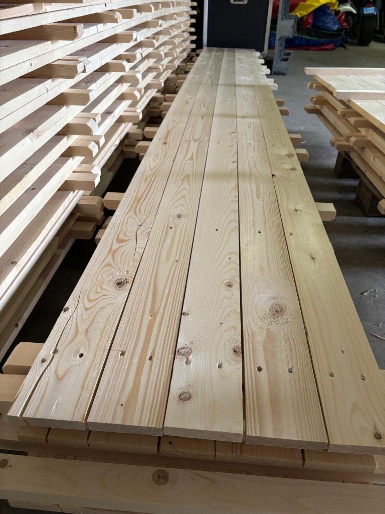 Vlondervloeren 50x400 cm – €50 p/st, Tuin en Terras, Ophalen of Verzenden, Nieuw, Hout