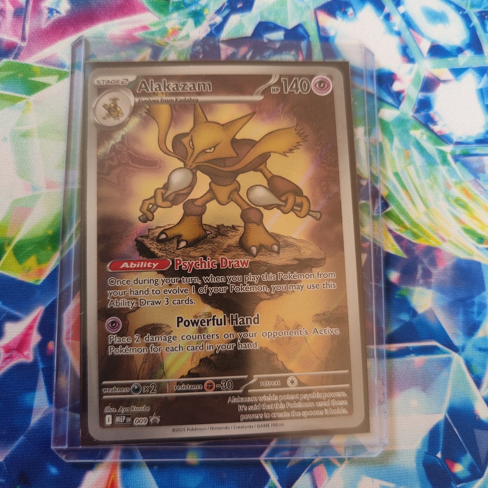 Alakazam Promo Pokémon Kaart (MEP 009) - Mint Conditie, Ophalen, Nieuw, Losse kaart, Foil