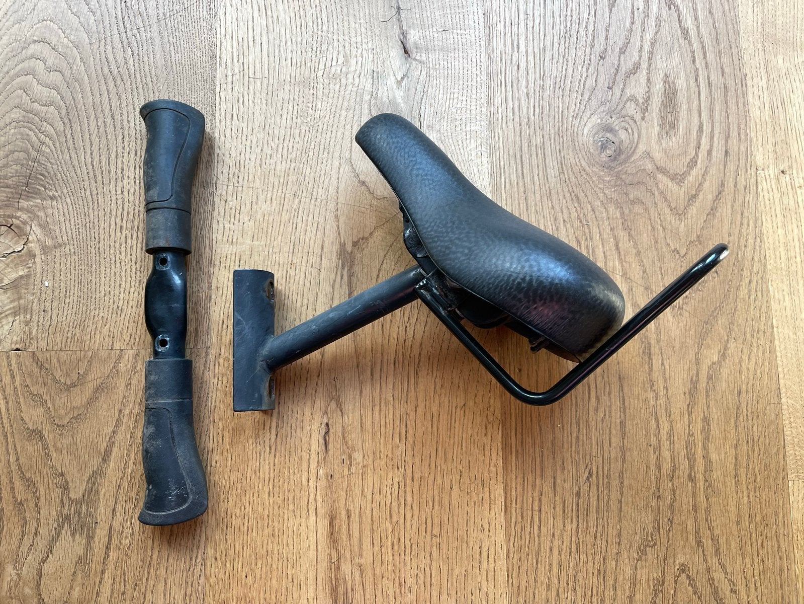 Kinderzadel met voetsteun voor damesfiets, 0 t/m 18 kg, Voorzitje, Ophalen of Verzenden, Gebruikt