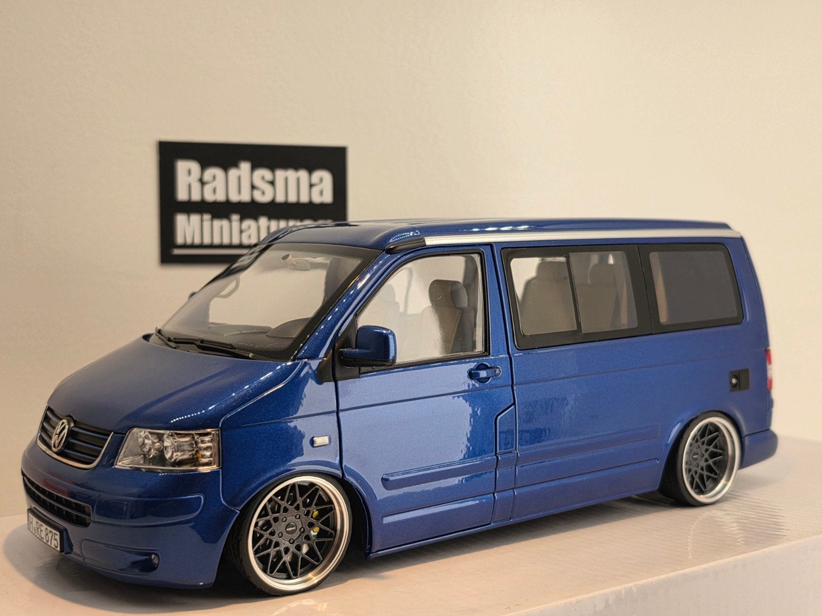 Volkswagen T5 California Camper - Verlaagd + Rotiform - 1:18, Auto, Ophalen of Verzenden, Zo goed als nieuw, Norev Custom by Radsma Miniaturen