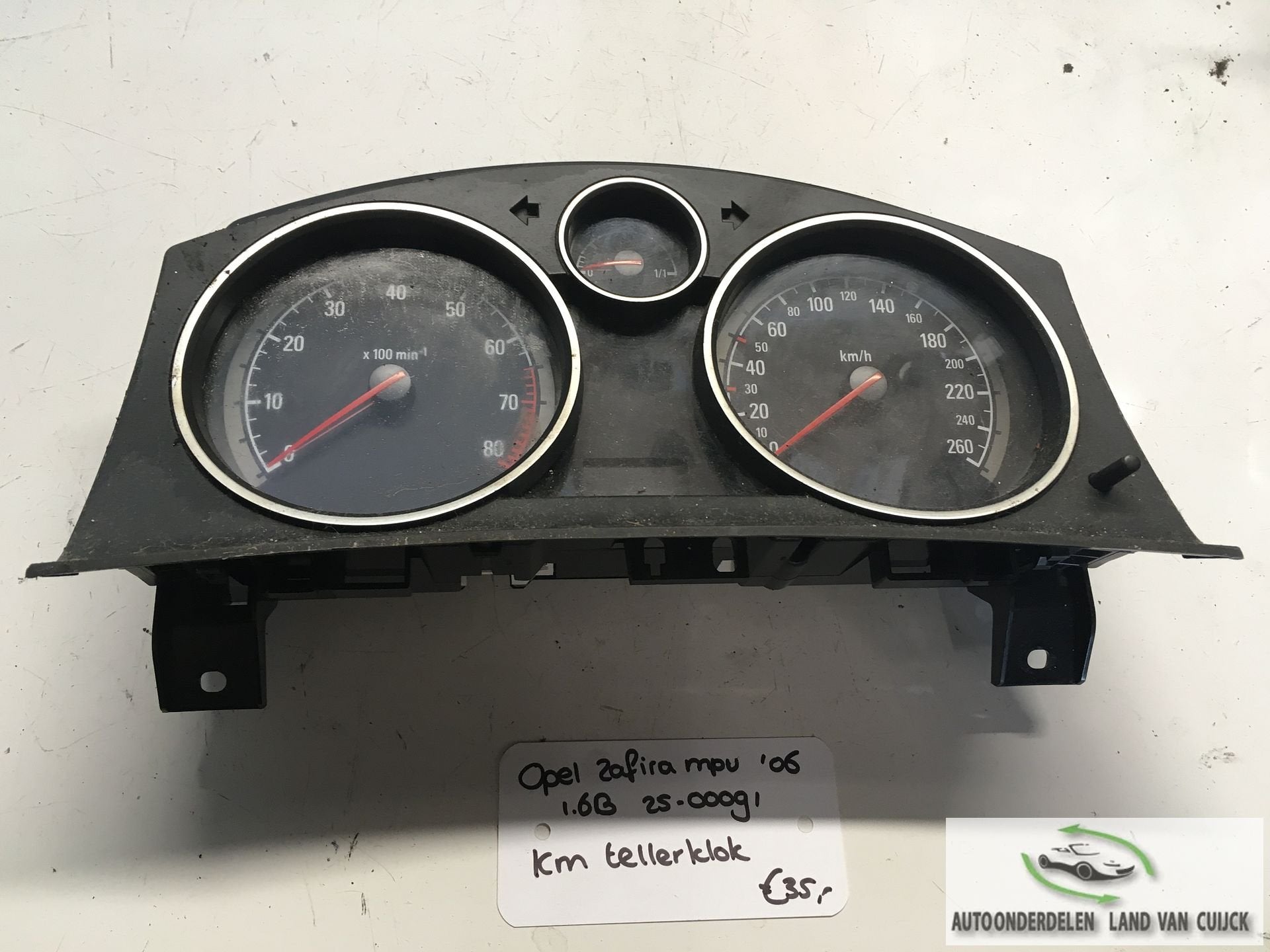 Opel Zafira 1.6 B 2006 2500091   Km Tellerklok 13216682, Gebruikt, -, -, Ophalen of Verzenden