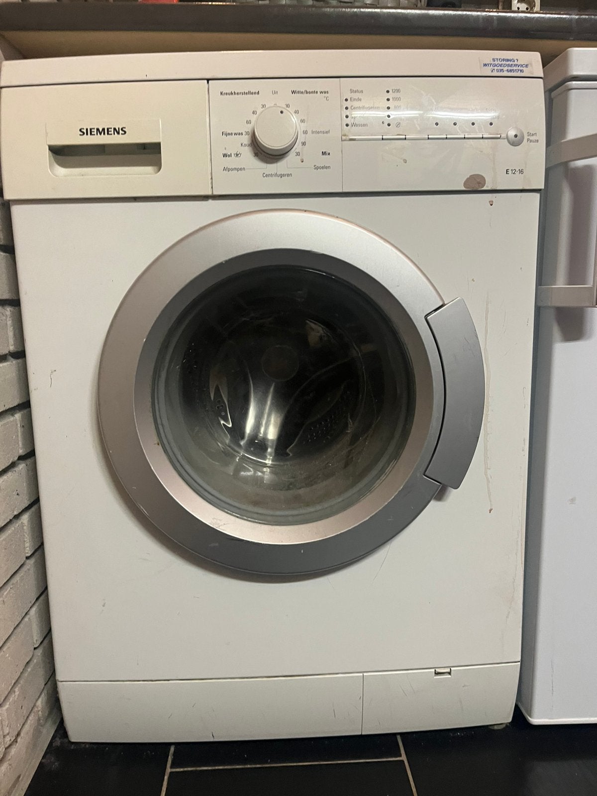 Gratis ophalen: Siemens wasmachine, Witgoed en Apparatuur, Ophalen, 1200 tot 1600 toeren, 10 kg of meer, Voorlader