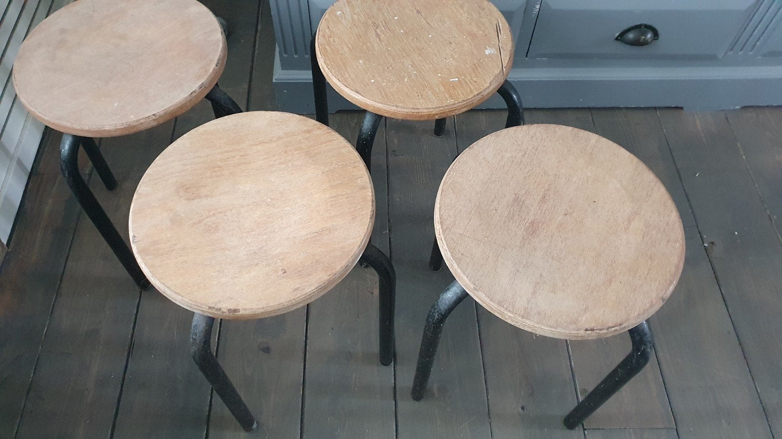 Krukken industrieël vintage brocante, Ophalen, Gebruikt, Hout