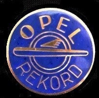 Opel-Rekord broche emaille, Verzamelen, Verzenden, Nieuw, Transport, Speldje of Pin