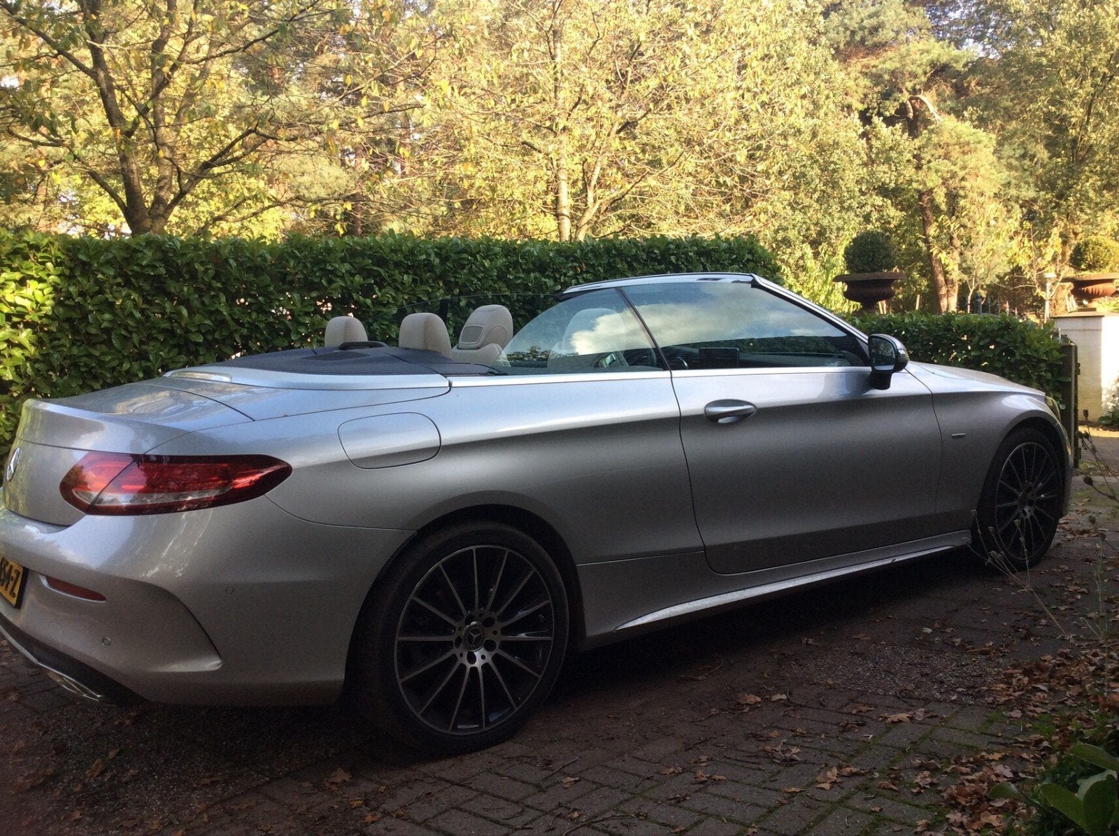 Mercedes-Benz C-Klasse C200 184pk, 127.000km, 2017 Grijs, Auto's, Mercedes-Benz, 1800 kg, 4 cilinders, Cabriolet, 4 stoelen