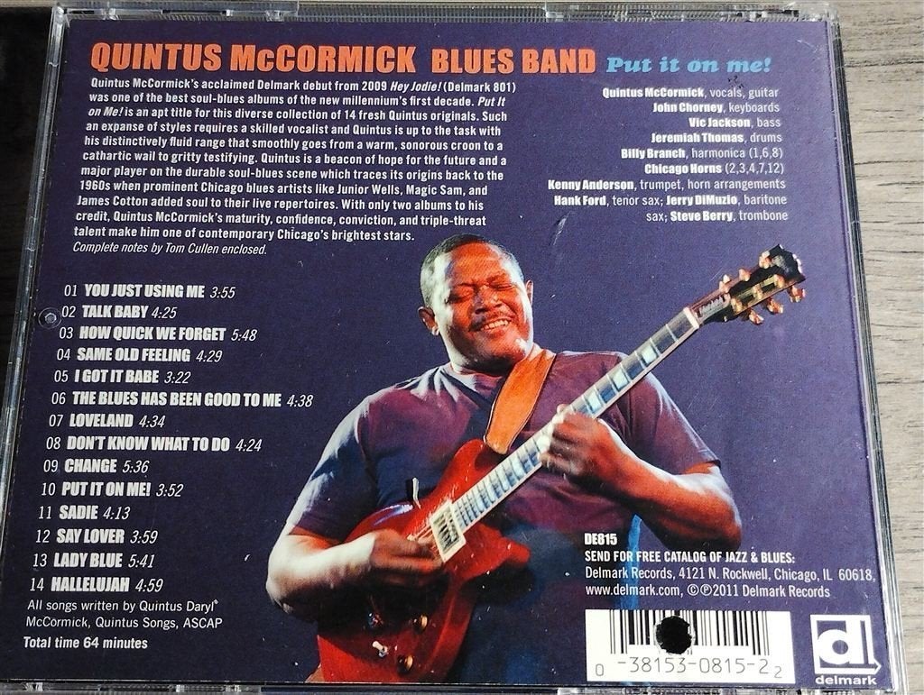 Quintus McCormick Blues Band ‎- Put It On Me!, Cd's en Dvd's, Ophalen of Verzenden, Zo goed als nieuw, Jazz