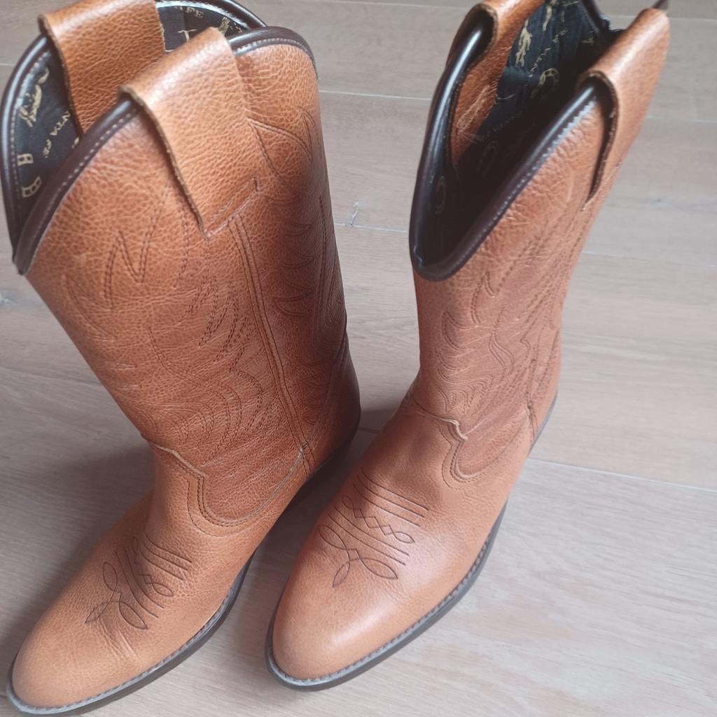 Western laarzen, Kleding | Dames, Schoenen, Ophalen of Verzenden, Zo goed als nieuw, Bruin, Hoge laarzen