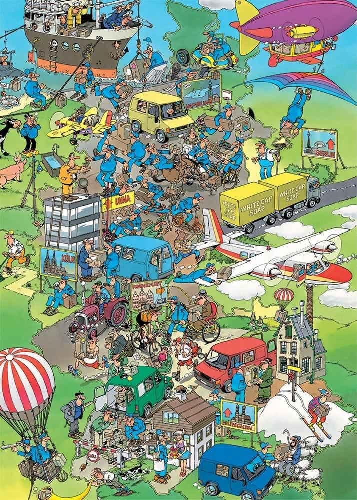 Jan van Haasteren - Pakketstress, Ophalen, 500 t/m 1500 stukjes, Zo goed als nieuw, Legpuzzel
