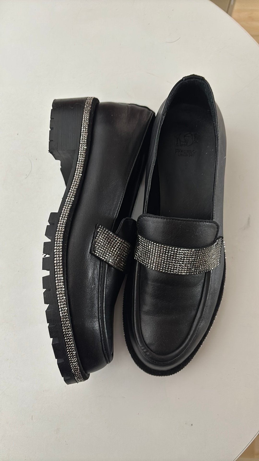 Dune schoenen zwart leer maat 39, Kleding | Dames, Ophalen of Verzenden, Zo goed als nieuw, Zwart