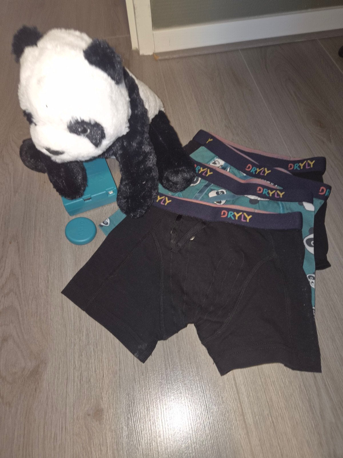 Dryly plaswekker set met 4 boxershorts en panda knuffel, Ophalen, Nieuw, Dryly, Jongen
