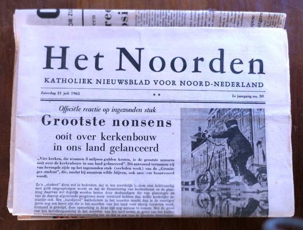 Krant 1965 - Katholiek Nieuwsblad voor Noord-Nederland, Boeken, Tijdschriften en Kranten, Ophalen of Verzenden, Gelezen, Krant