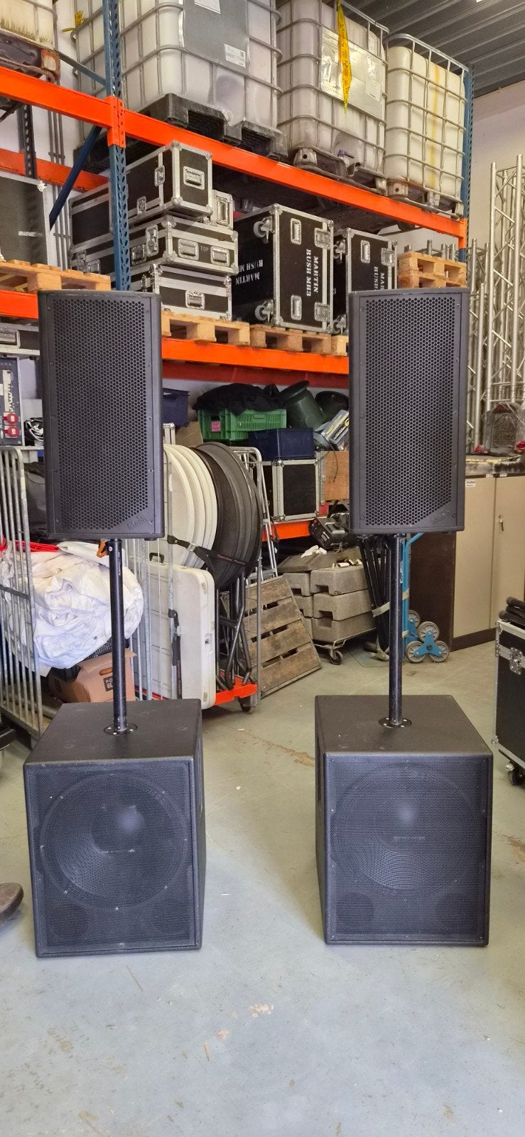 Mach cm9 Topkasten met 18 inch Subwoofers, Ophalen, Gebruikt, Speakerset, Overige merken