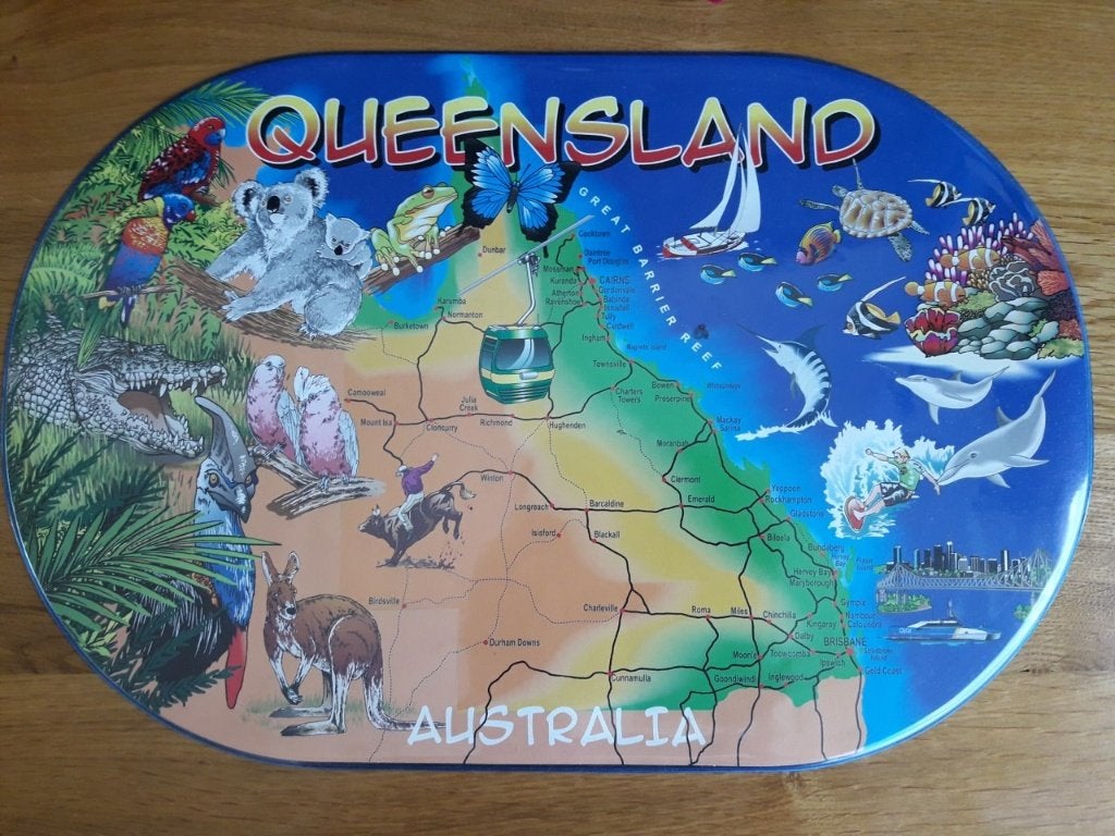 placemat Australie koala kangaroo great barrier reef, Ophalen of Verzenden, Placemat, Nieuw