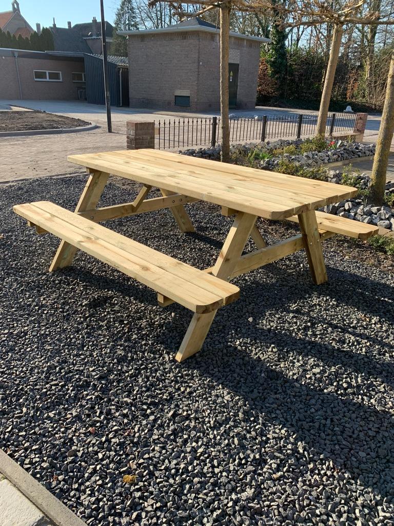 Nieuwe picknicktafel, Tuin en Terras, Picknicktafels, Ophalen, Nieuw, Inklapbaar, Rechthoekig