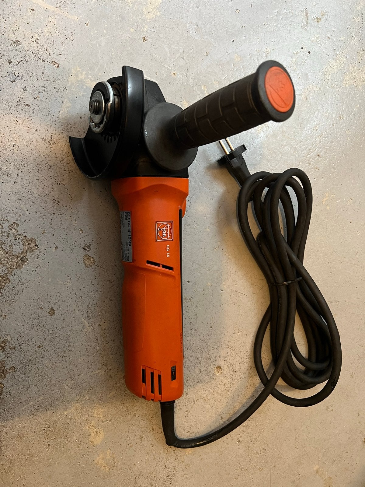 Fein CG15-125BL 1500W haakse slijper - Krachtig en Z.G.A.N, Ophalen of Verzenden, Zo goed als nieuw, 1000 watt of meer, Haakse handslijpmachine