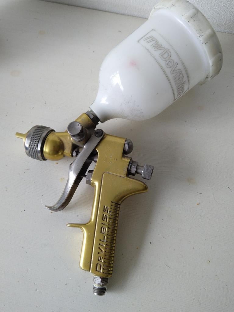 2x DeVilbiss GFHV met nozzle 99hvlp, Ophalen of Verzenden, Gebruikt