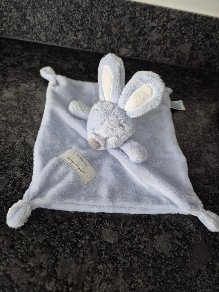 VIB - Knuffeldoek Konijn Lichtblauw, Ophalen of Verzenden, Zo goed als nieuw, Konijn