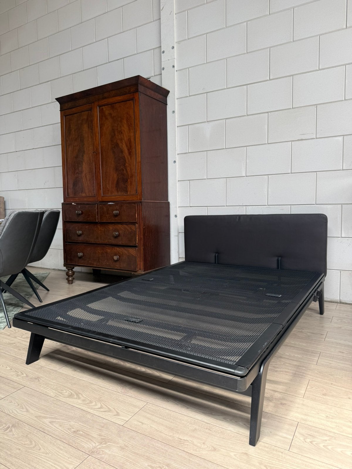 Auping Original Deepblack 140x200 Vol Elektrisch, Huis en Inrichting, Slaapkamer | Bedden, Zwart, Tweepersoons, Zo goed als nieuw