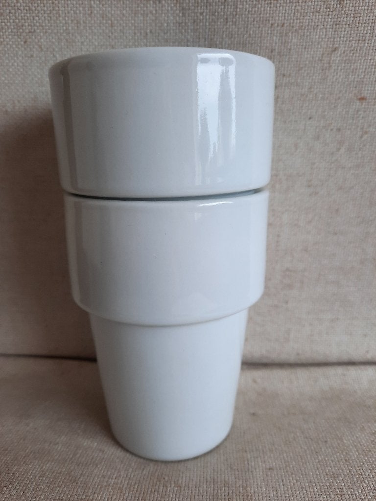 HEMA White Basics melkbeker - 2 stuks -, Hema, Ophalen of Verzenden, Bord(en), Overige stijlen