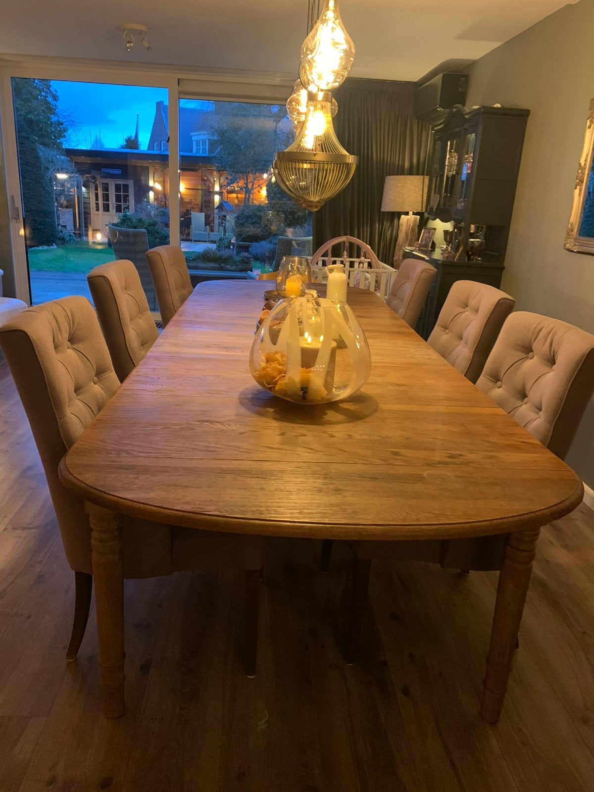 Zware grote eiken eettafel uitschuifbaar tot 4.30m, Ophalen, 100 tot 150 cm, Eikenhout, 200 cm of meer
