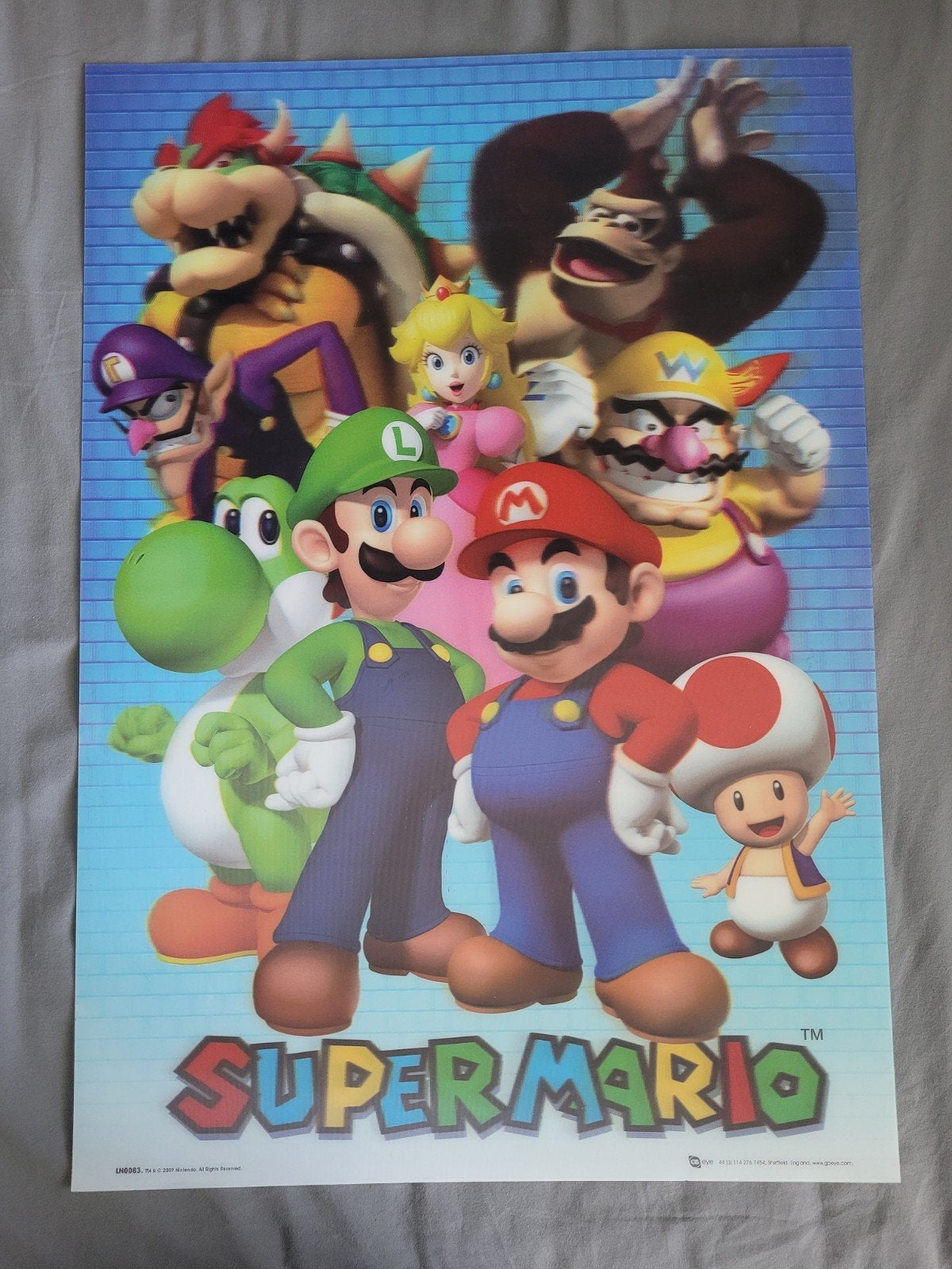 Super Mario 3D Poster - Origineel Nintendo, Ophalen, Rechthoekig Staand, Zo goed als nieuw, A1 t/m A3