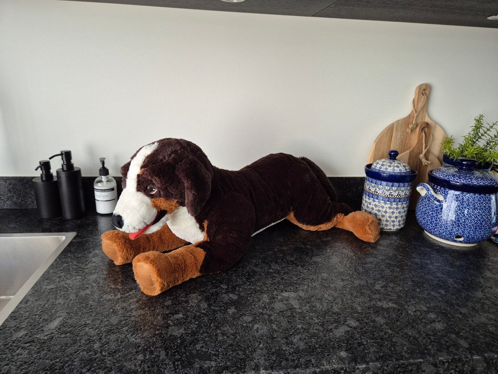 IKEA - Knuffel Hopig Berner Sennen Hond groot, Ophalen of Verzenden, Zo goed als nieuw, Hond