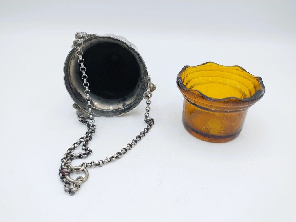 Zilveren godslamp of altaarlamp, Gebr. Dingeldein, Hanau, Verzenden