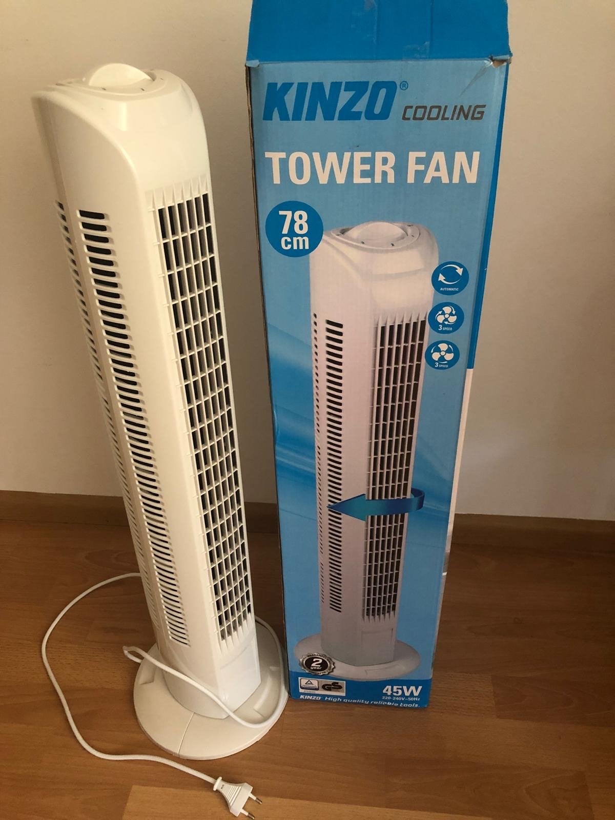Kinzo Torenventilator 78 cm - Zo goed als nieuw, Witgoed en Apparatuur, Ventilatoren, Ophalen, Zo goed als nieuw, Torenventilator