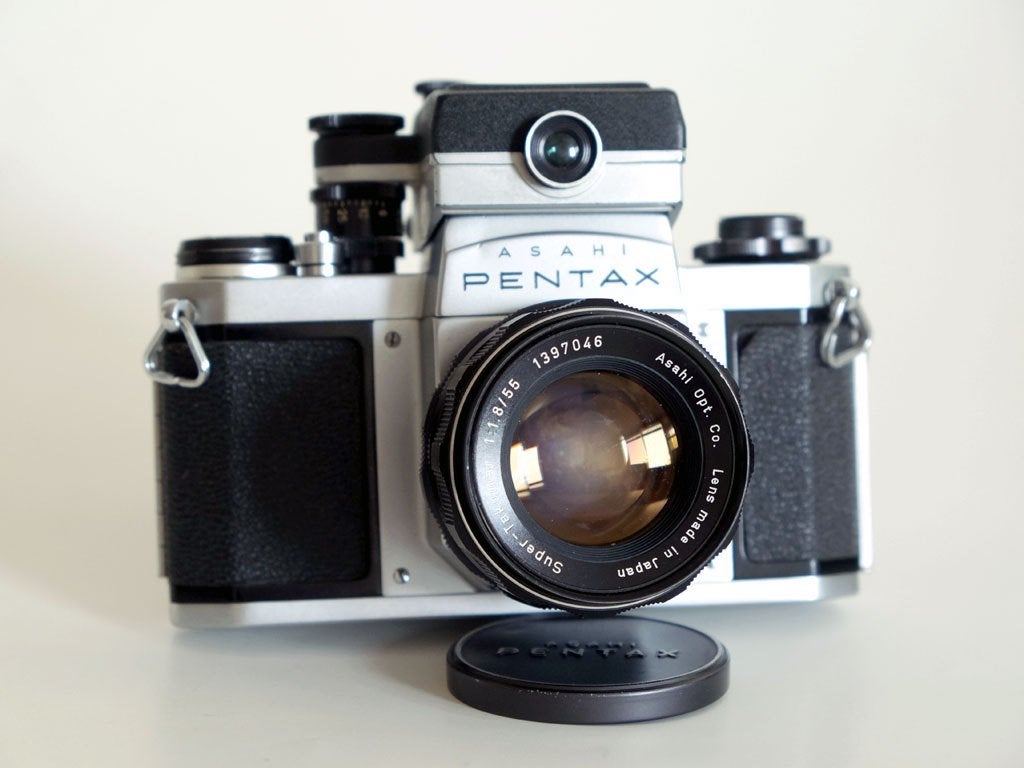 Pentax Asahi SV film camera,  SMC Takumar 55mm f1.8 lens, Ophalen of Verzenden, Gebruikt, Spiegelreflex, Pentax