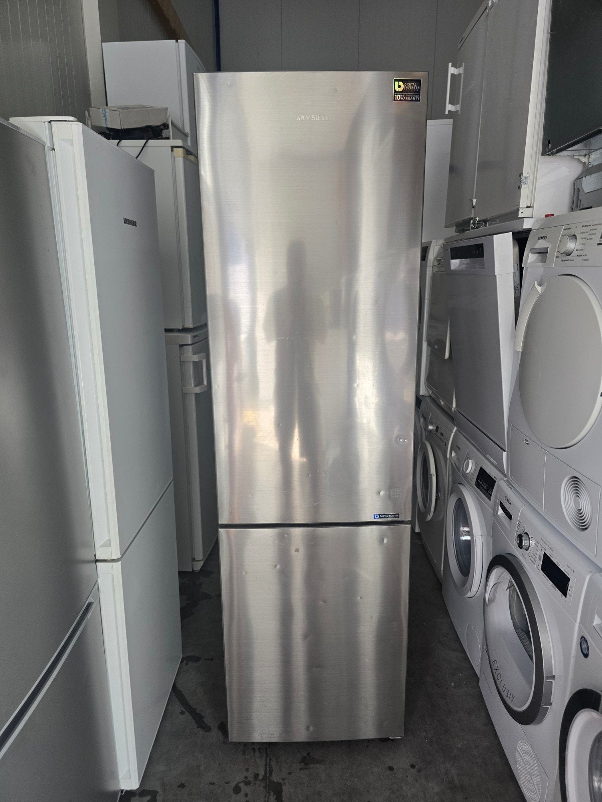 Koopje! Ruime Samsung No-Frost koelvriescombinatie! Witgood✅, Samsung, 200 liter of meer, 60 cm of meer, Met aparte vriezer