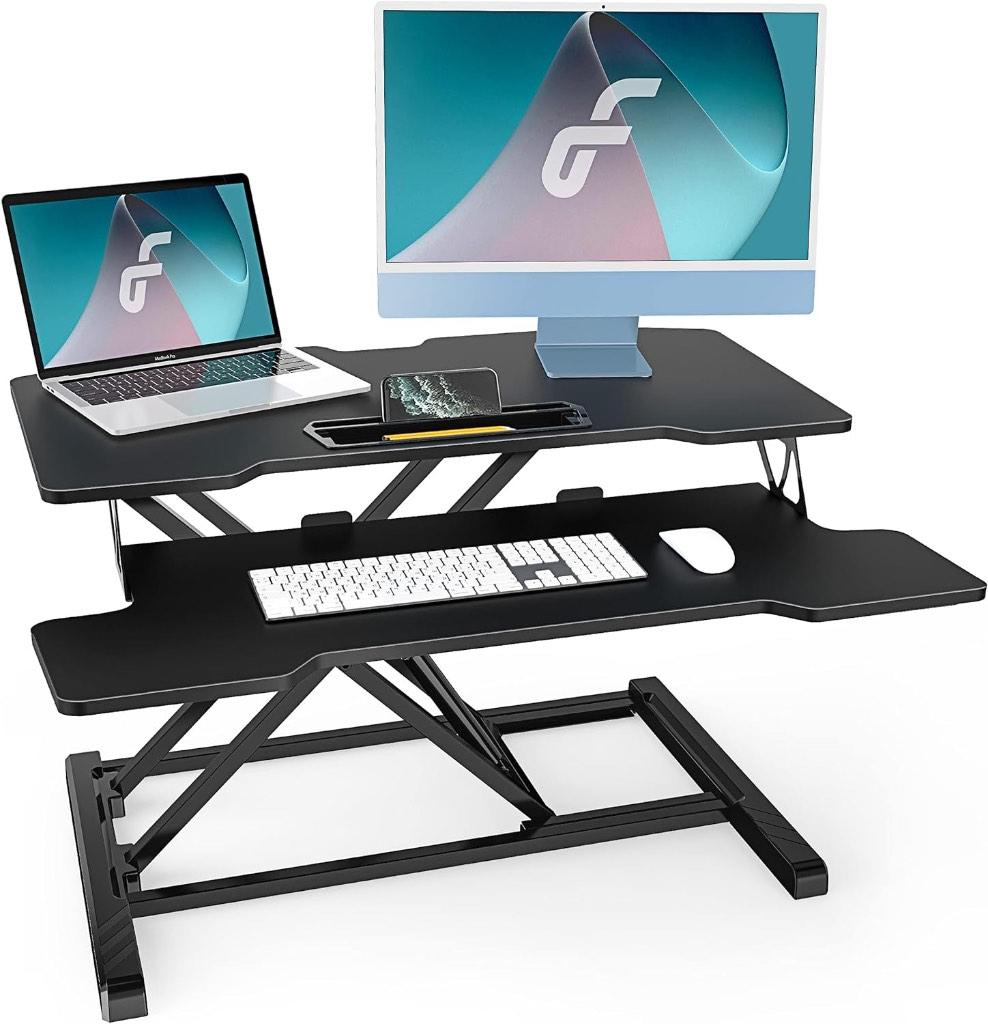 Zit-Sta Bureau Verhoger, Huis en Inrichting, Bureaus, Ophalen, Zo goed als nieuw, 70 cm, Overige merken