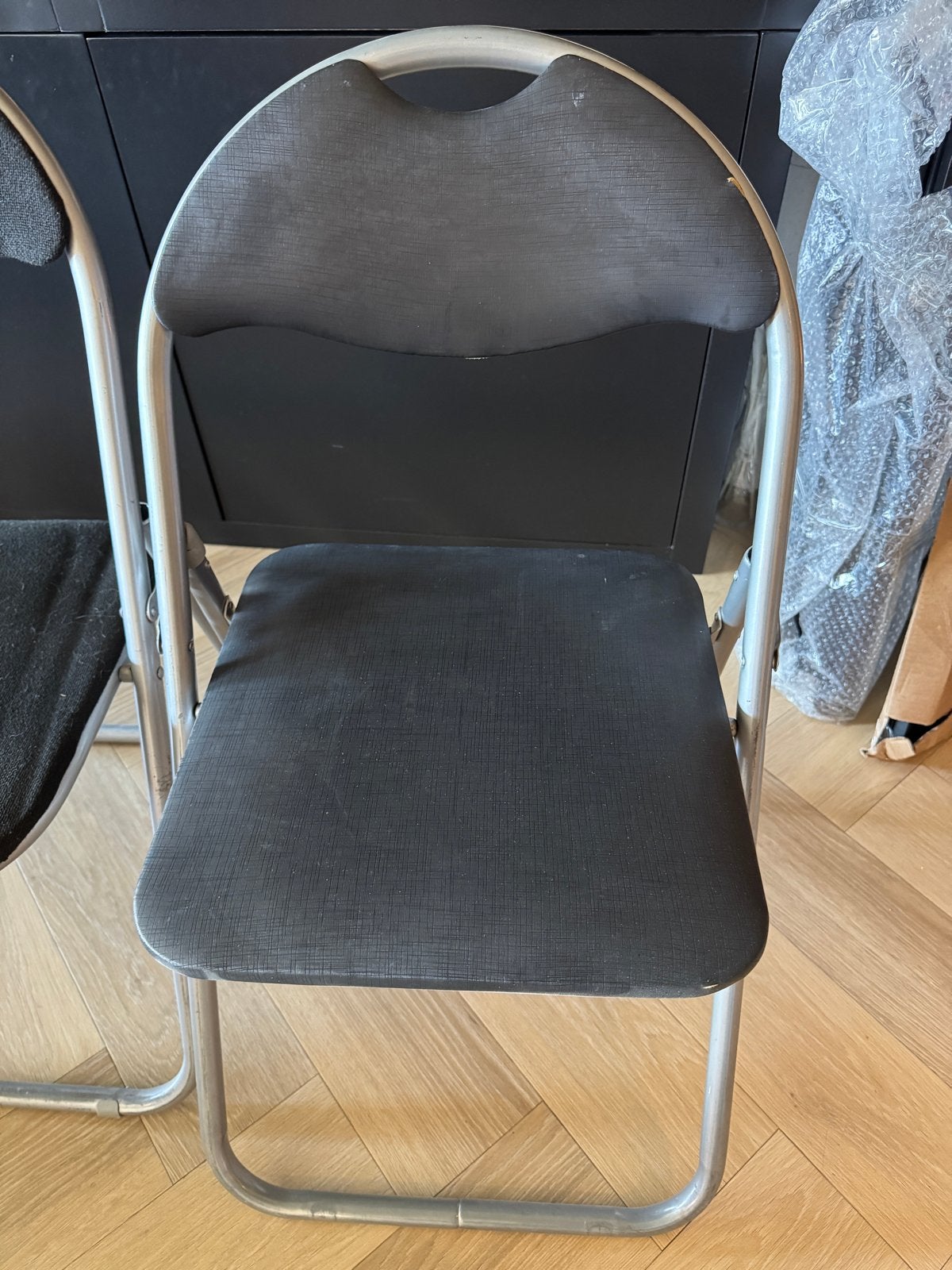 5x Klapstoelen - Handig en Compact, Ophalen, Gebruikt, Zwart, Metaal