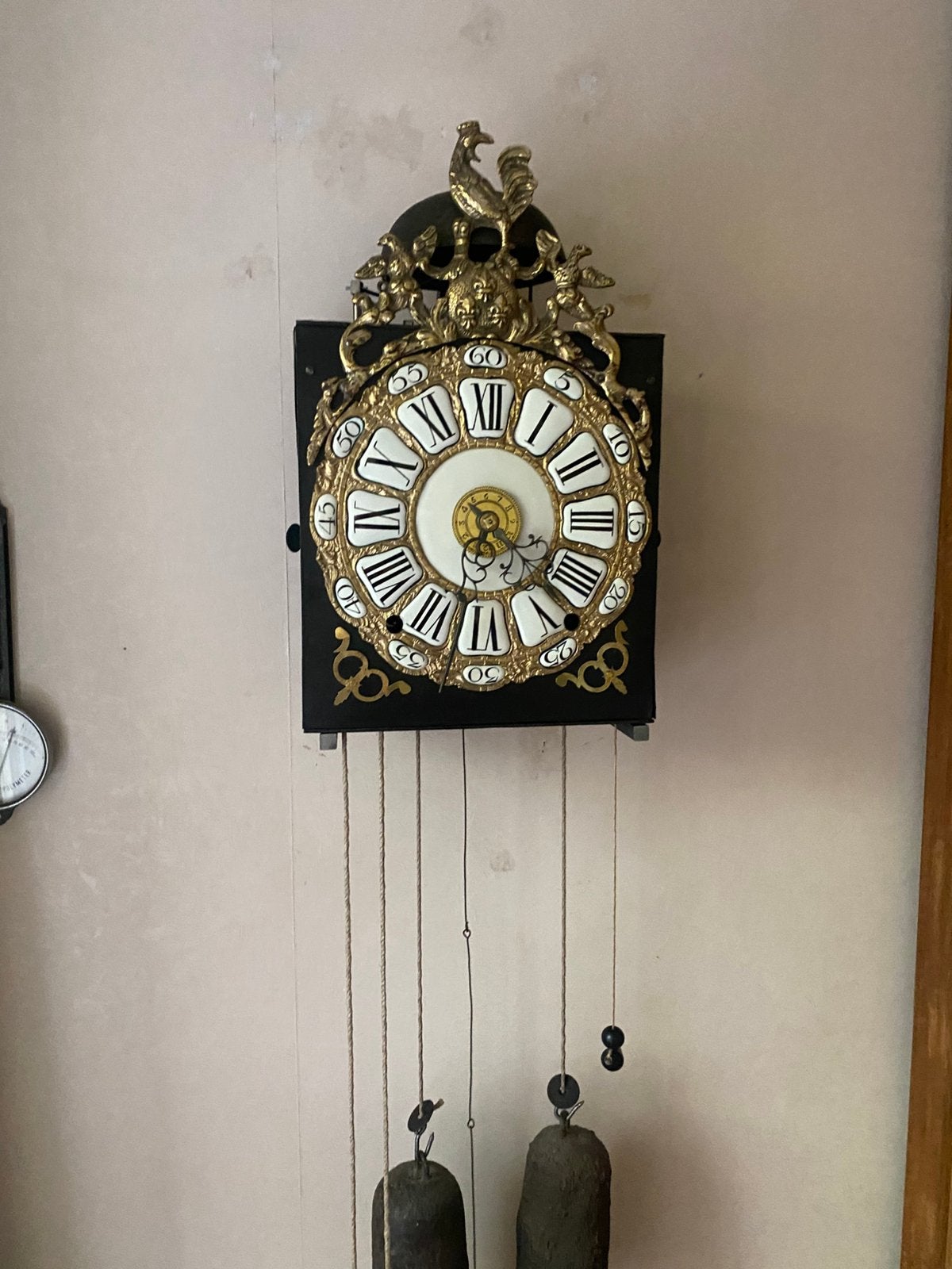 Cartouche haan, Antiek en Kunst, Antiek | Klokken, Ophalen of Verzenden