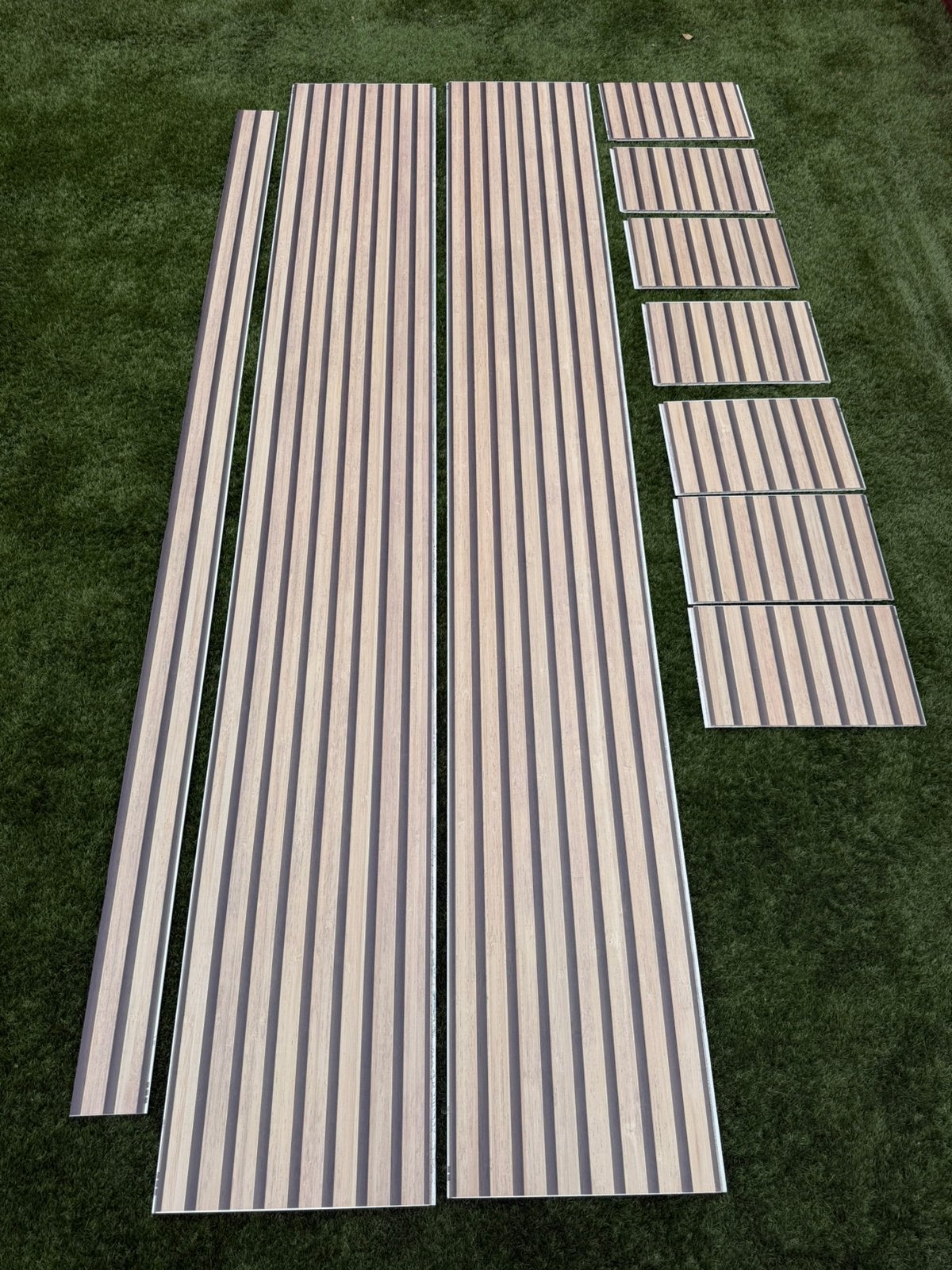 Te koop: Kunststof Lattenwand van Grosfillex - Linio Bamboo., Doe-het-zelf en Verbouw, Platen en Panelen, Ophalen, Nieuw