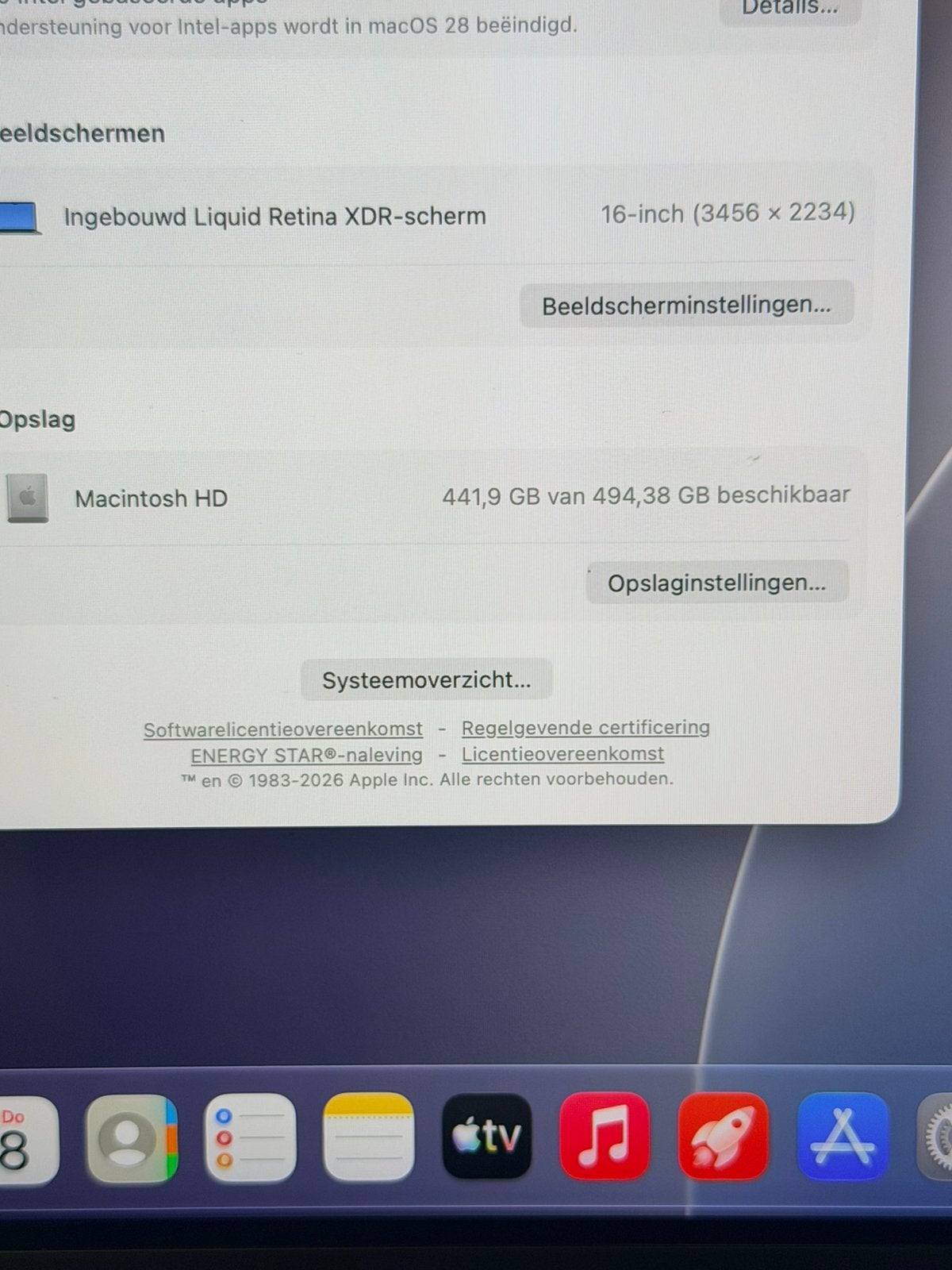 MacBook pro M1. 16 inch. 32 GB. 16 core 512 GB, 512 GB, Zo goed als nieuw, 16 inch, 4 Ghz of meer
