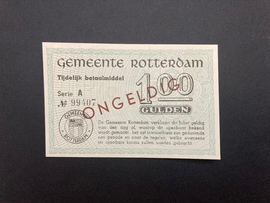 Noodgeld 1 gulden 1944 Rotterdam PL842.1.a, Postzegels en Munten, Bankbiljetten | Nederland, Ophalen of Verzenden, 1 gulden, Los biljet