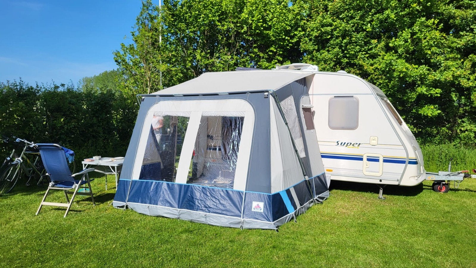 Dorema deeltent katoen - snel opzetbaar, Caravans en Kamperen, Ophalen, Gebruikt, Dorema