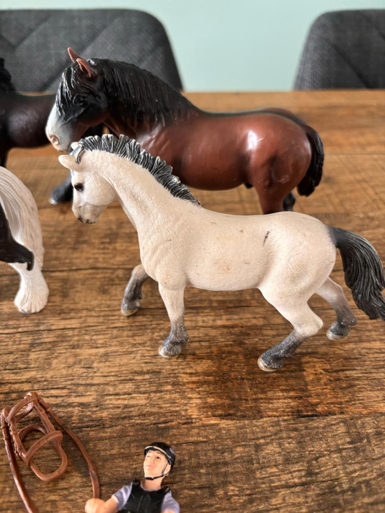 Schleich paarden en accessoires - complete set, Ophalen of Verzenden, Gebruikt