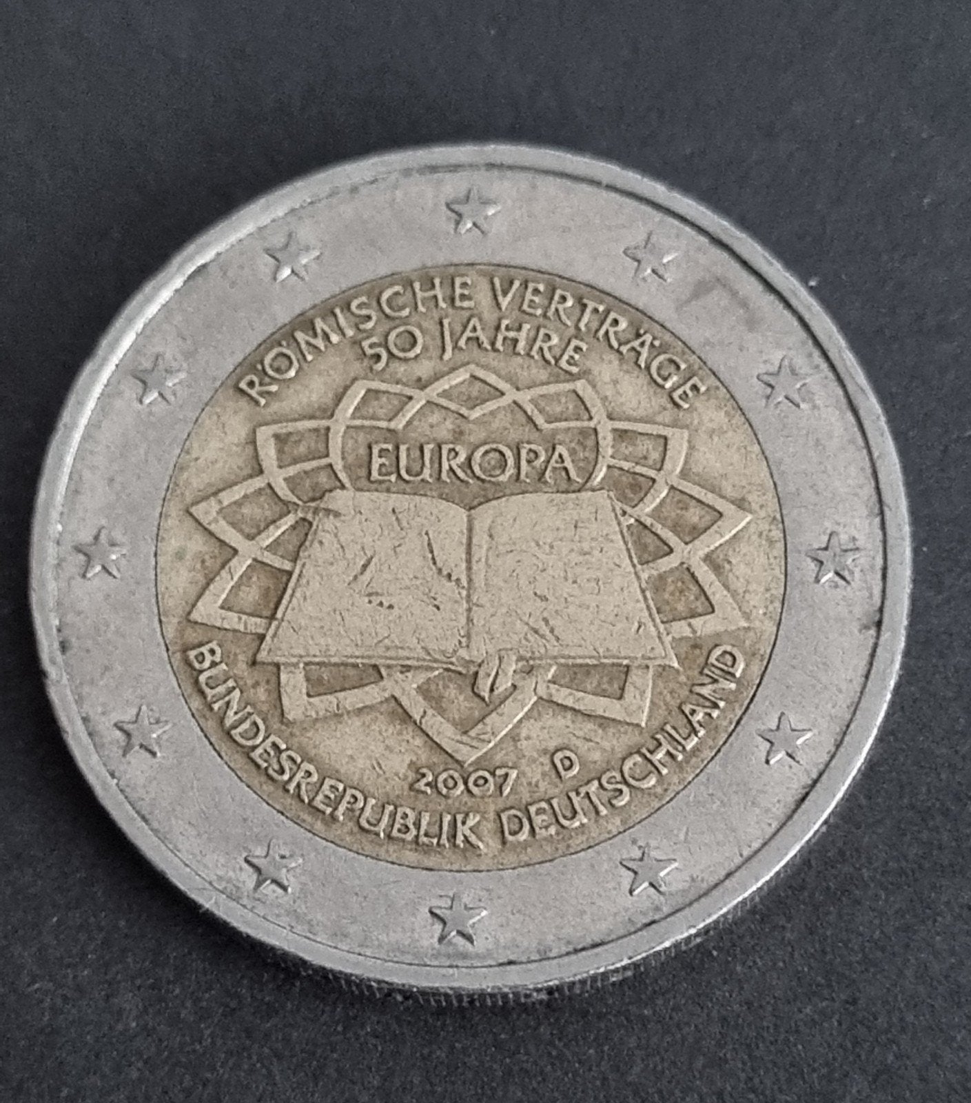 2 Euro Herdenkingsmunt Duitsland 2007 - Verdrag van Rome, Verzenden, Duitsland, 2 euro, Losse munt