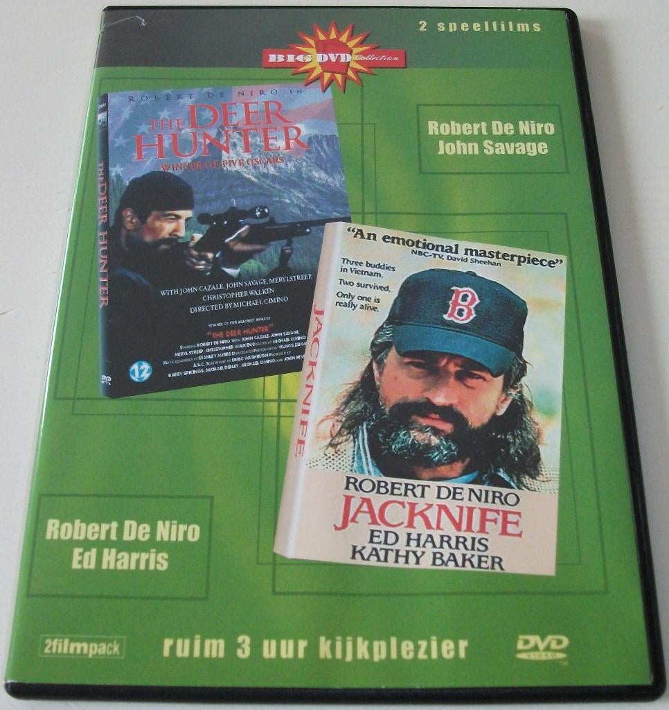 Dvd *** DEER HUNTER & JACKNIFE *** 2-Filmpack, Vanaf 12 jaar, Ophalen of Verzenden, Zo goed als nieuw, Oorlog