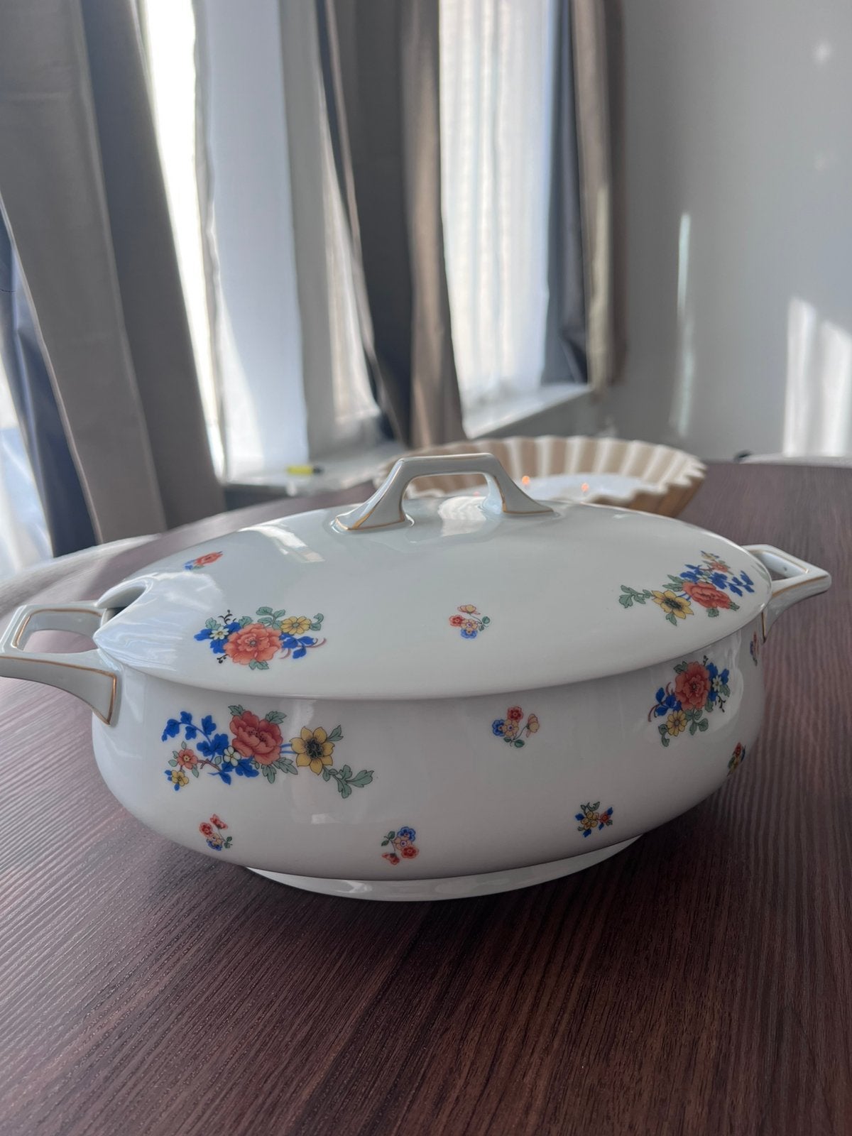 vintage porseleinen dekselschaal van Bavaria porselein, Verzenden