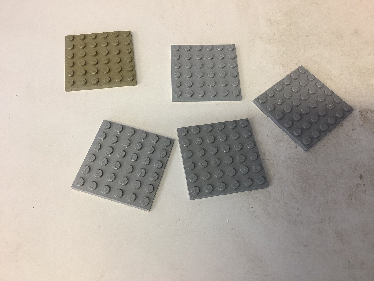 Lego plaat 6x6 licht grijs, Ophalen of Verzenden, Gebruikt, Losse stenen, Lego