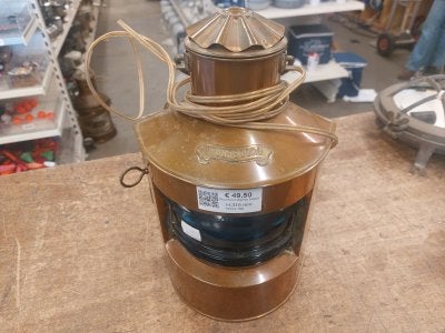 Stuurboordlamp koper H:315 mm