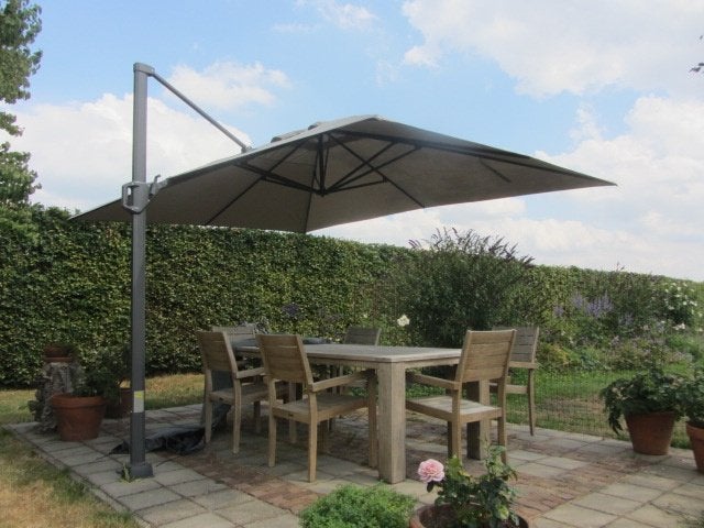 Platinum Challenger Zweefparasol 4 x 3 meter, Ophalen, Kantelbaar, 3 tot 4 meter, Zweefparasol