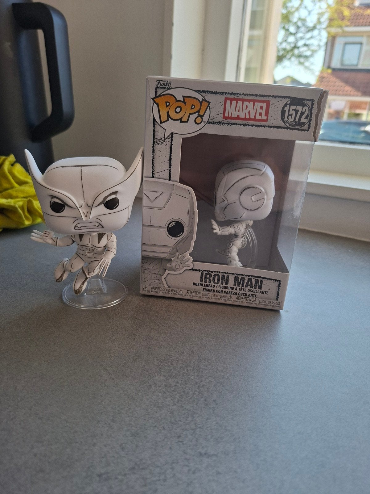 Sketchet funko pops iron man en wolverine, Ophalen of Verzenden, Zo goed als nieuw