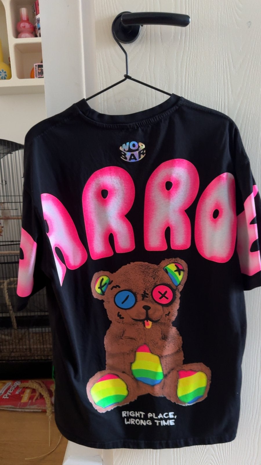 Barrow T-shirt met teddybeer print, Ophalen of Verzenden, Zo goed als nieuw, Maat 46 (S) of kleiner, Zwart