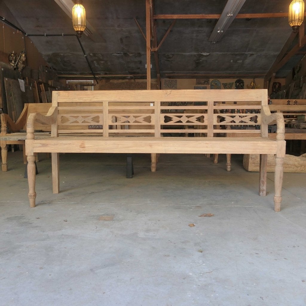 4 zits teak bank RQ36 Oud gerecycled teakhout tuin terras, Antiek en Kunst, Ophalen of Verzenden