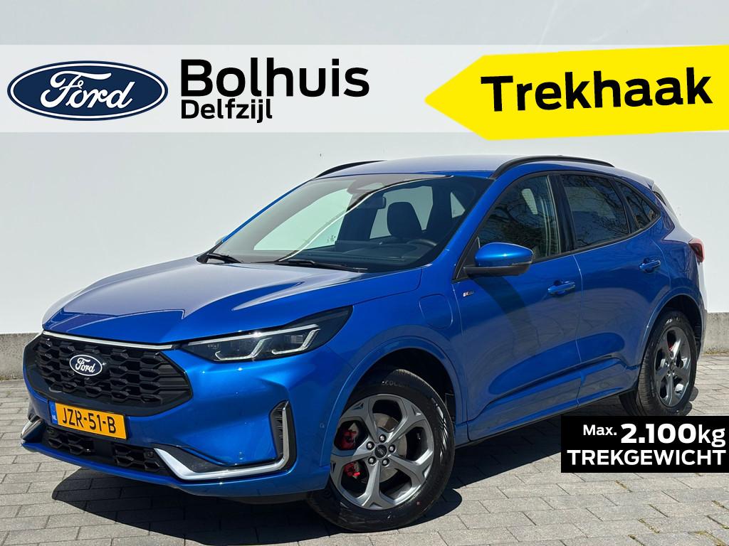Ford Kuga 2.5 PHEV 243 pk ST-Line X | Trekhaak | Winter Pack, Gebruikt, Zwart, 4 cilinders, Blauw