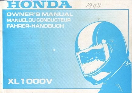 Honda XL1000 V 1998/99 manual (3458z), Motoren, Verzenden, Honda