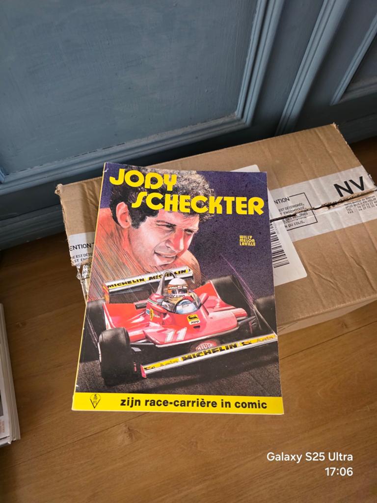 Jody Scheckter: Zijn race-carrière in comic, Eén stripboek, Ophalen of Verzenden, Gelezen, Billy Mellor Laville